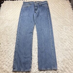 Vintage Levis 501 XX 90's Jeans Mens 35x34 Straight Leg Button Fly Red Tab Y2K